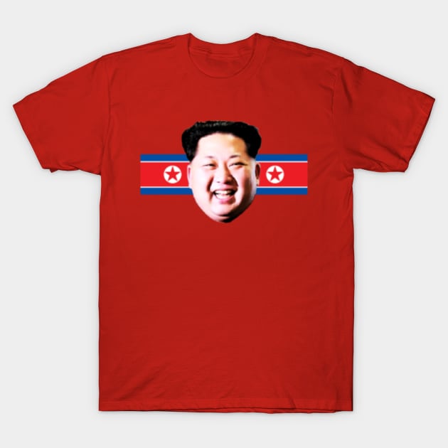 Kim Jong Un DPRK Flag T-Shirt by skittlemypony